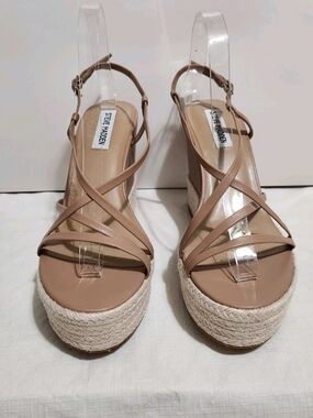Steve Madden Women's Size 9.5  Tan Espadrille Platform Sandals